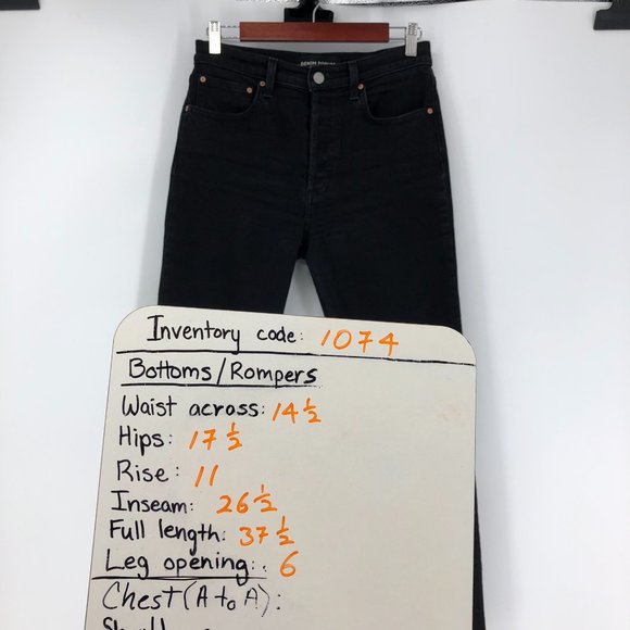 Aritzia Denim Forum The Yoko High Rise Slim Black Size 27 - Picture 15 of 16